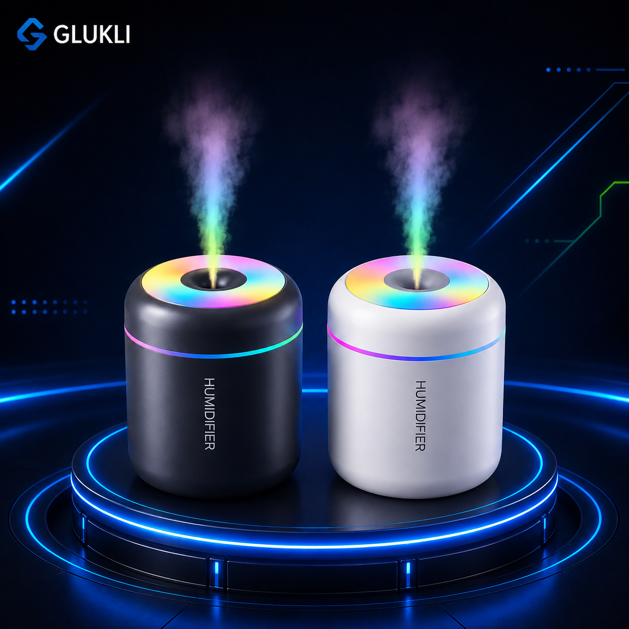 Mini Humidificador USB 180ml con Luz de Colores
