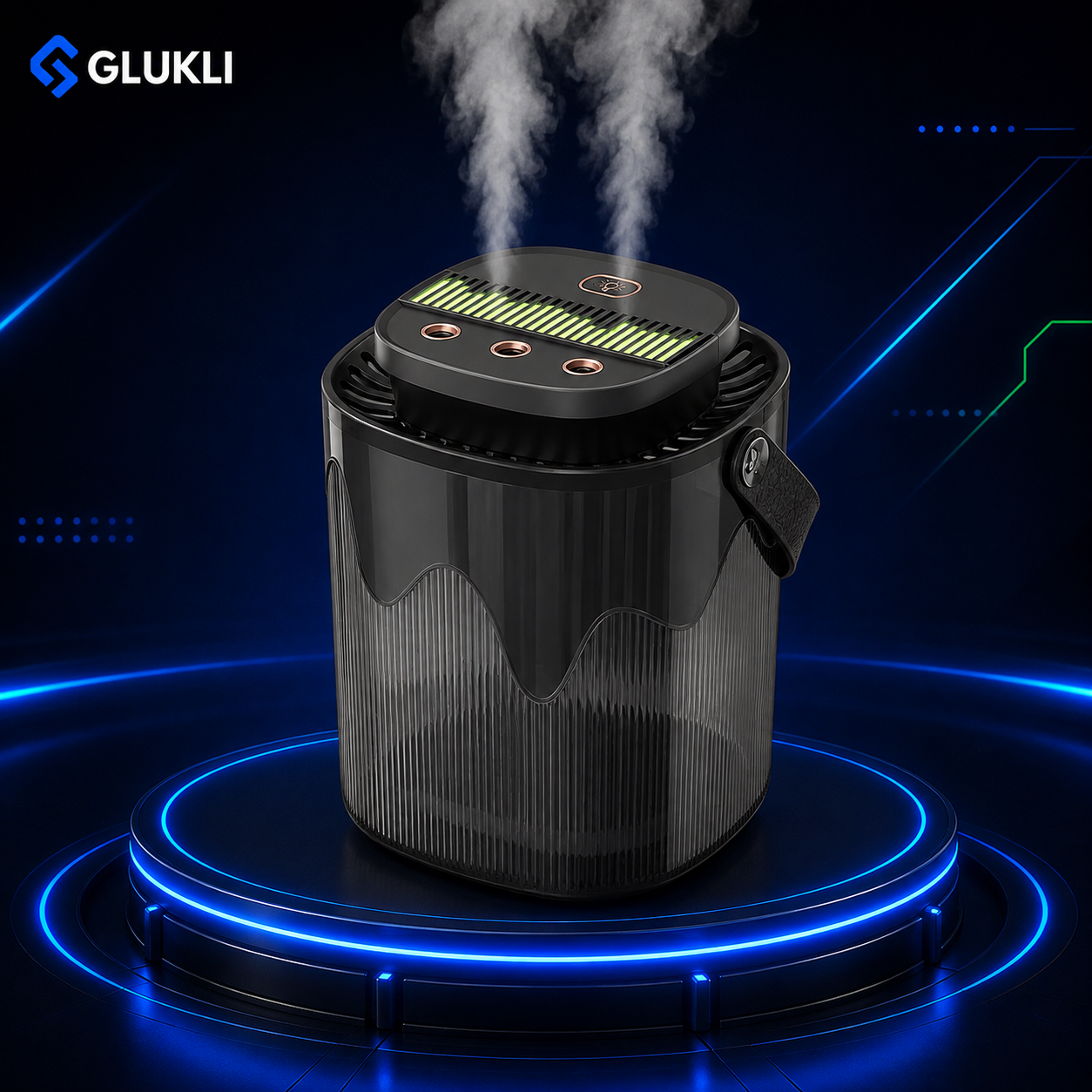 Humidificador Portátil 3L con Triple Boquilla, Carga USB