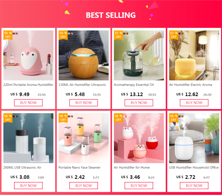 Mini Humidificador Ultrasónico 260ml con Luz LED