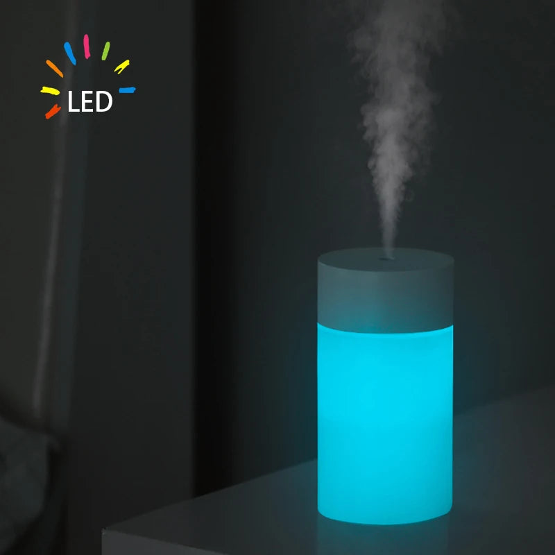 Mini Humidificador Ultrasónico 260ml con Luz LED