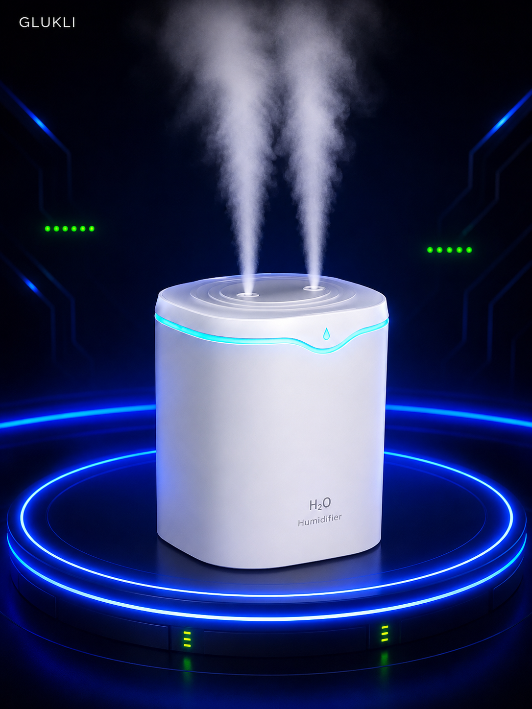 Humidificador de Doble Boquilla 2L de Gran Capacidad