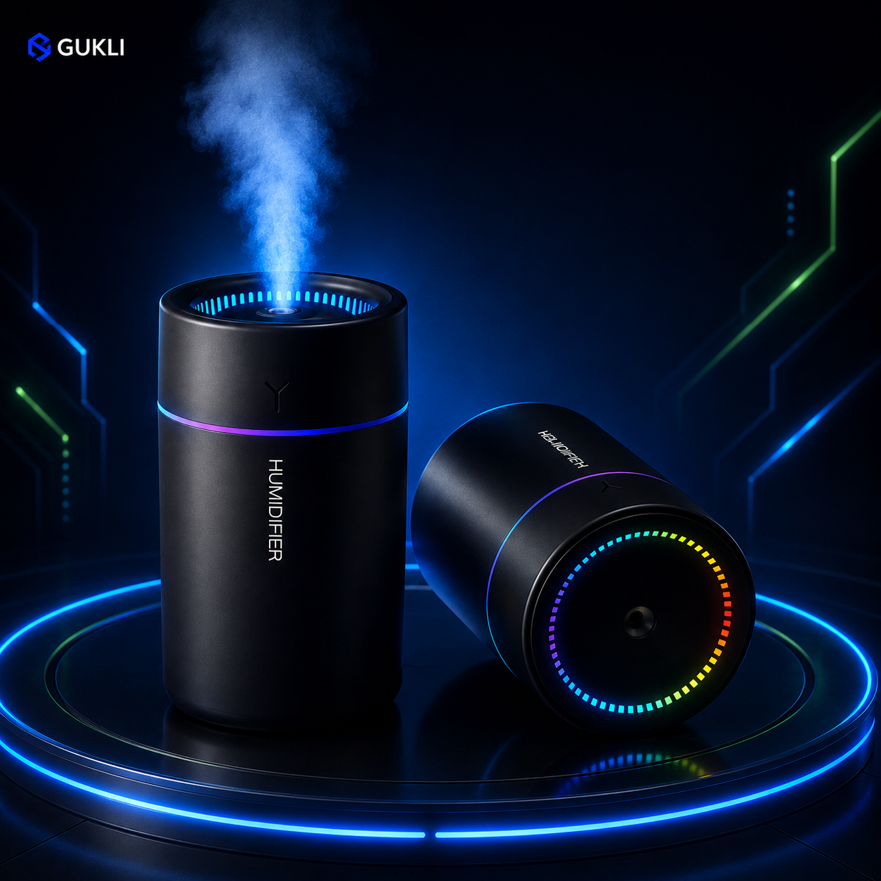 Humidificador Aromático USB 280ML con Luz LED
