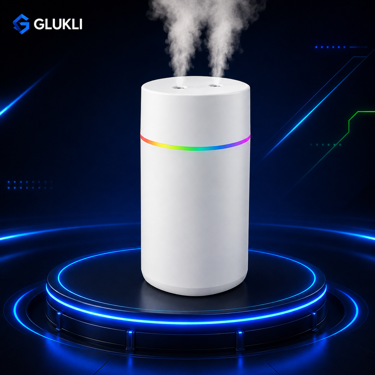 Humidificador 600ml con Doble Boquilla y Luces de Colores