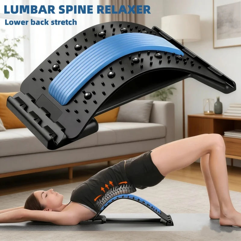 Estirador de Espalda para Masaje y Relajación Muscular, Soporte Lumbar