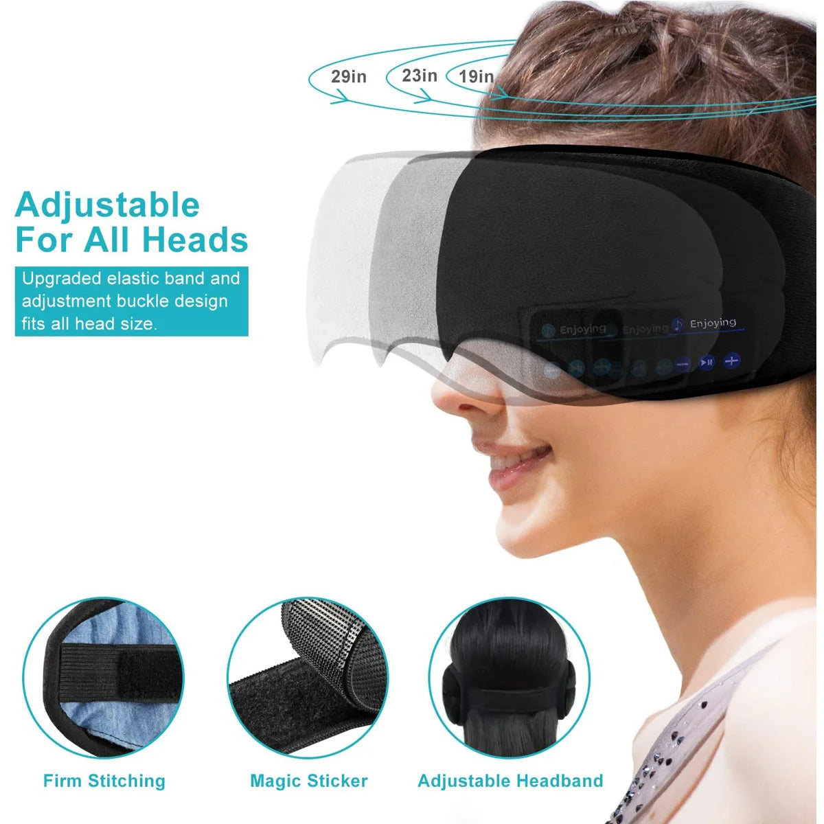 Antifaz 3D Bluetooth para Dormir