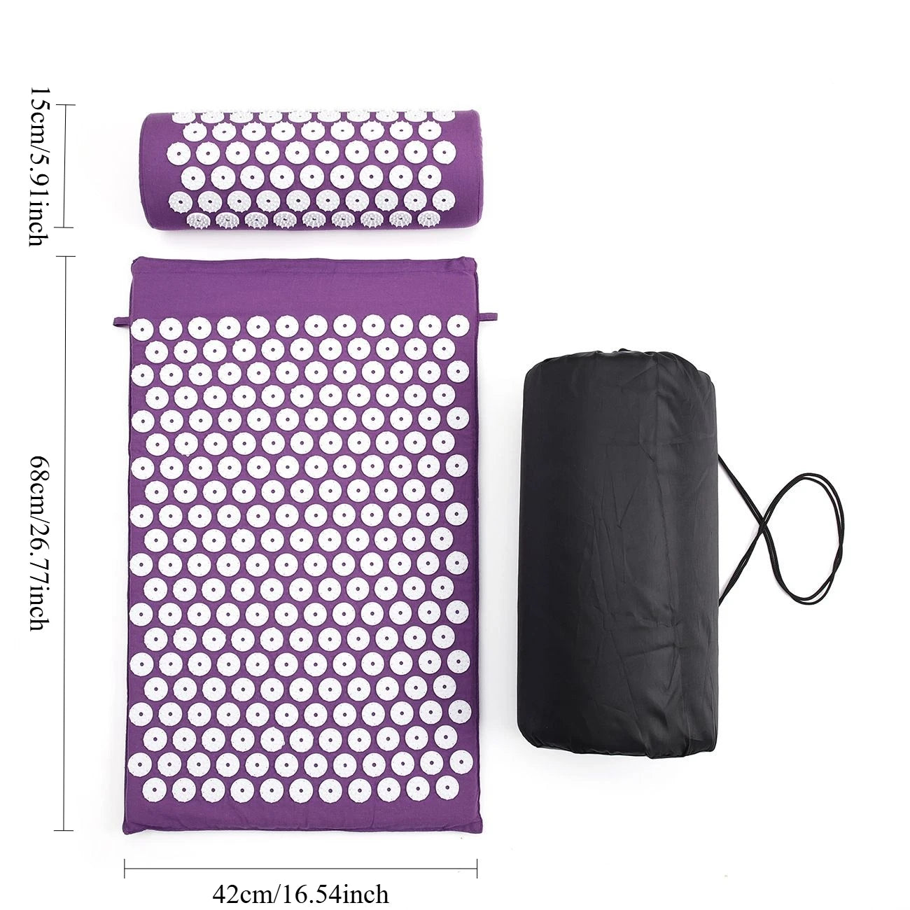 Set de Colchoneta y Almohada de Acupresión para Espalda y Cuello