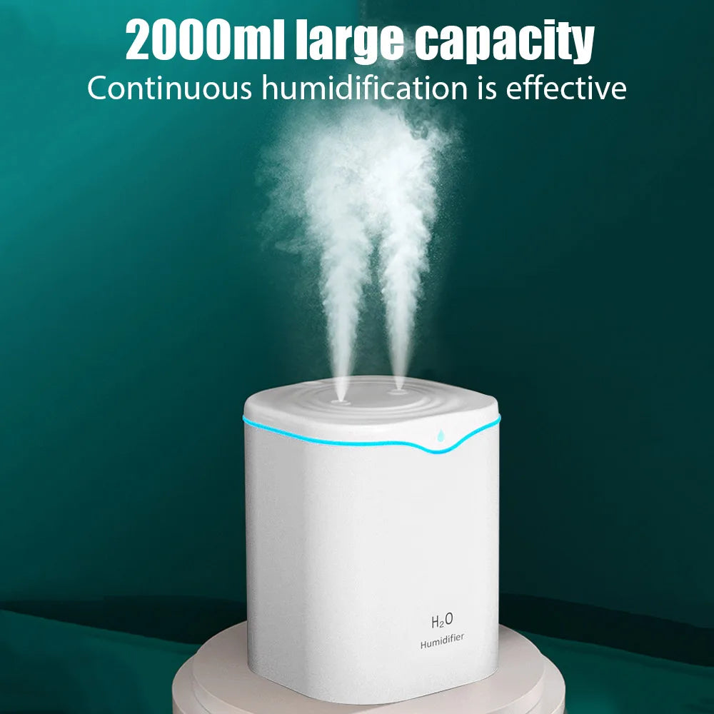 Humidificador de Doble Boquilla 2L de Gran Capacidad