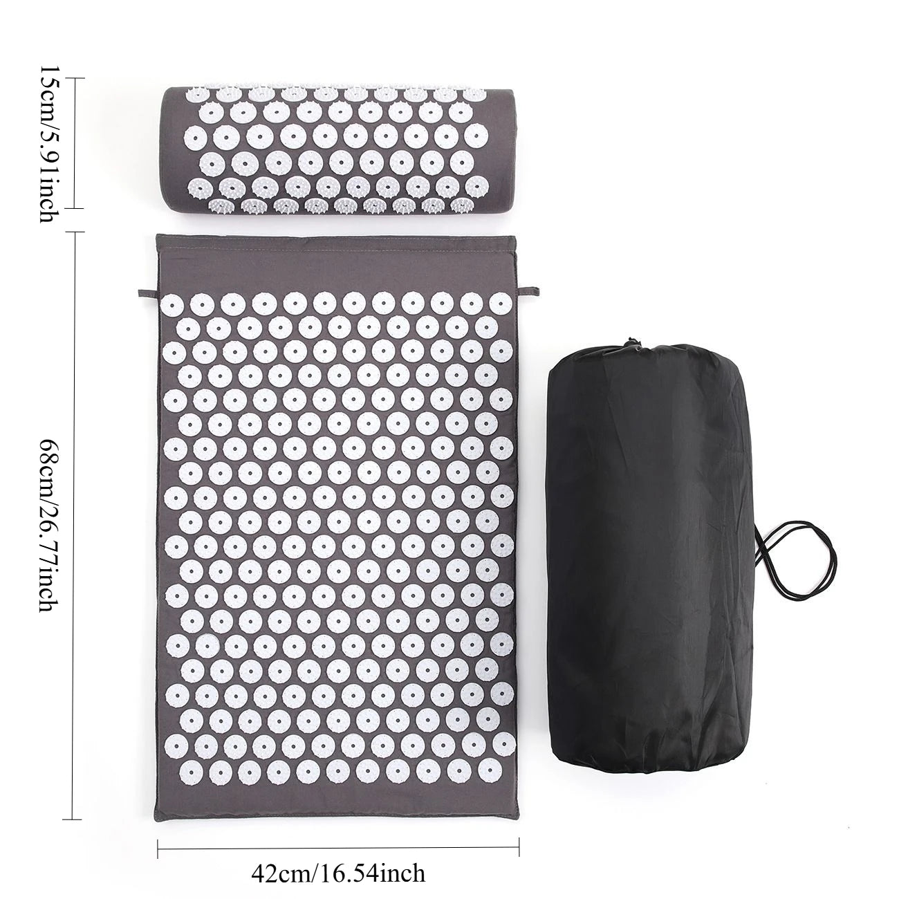 Set de Colchoneta y Almohada de Acupresión para Espalda y Cuello