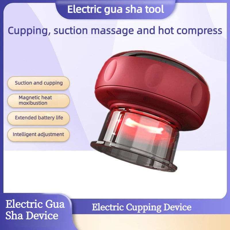 Masajeador de Ventosas Eléctrico 12 Velocidades, Terapia de Cupping y Guasha