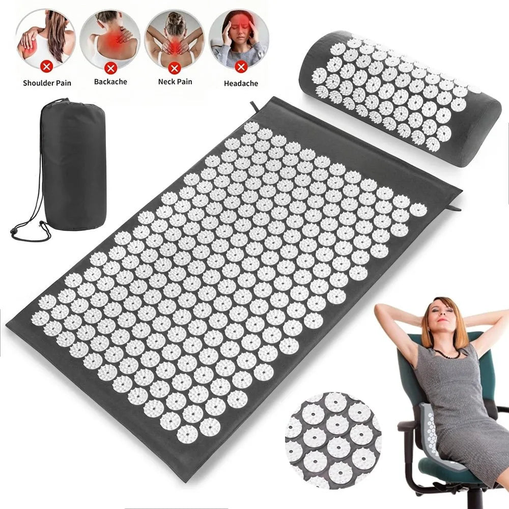 Colchoneta de Acupresión para Yoga y Masaje, Alivio de Dolor y Estrés