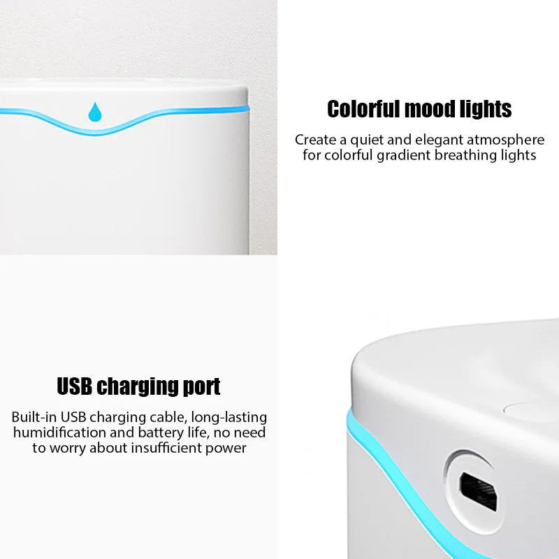 Humidificador de Doble Boquilla 2L de Gran Capacidad