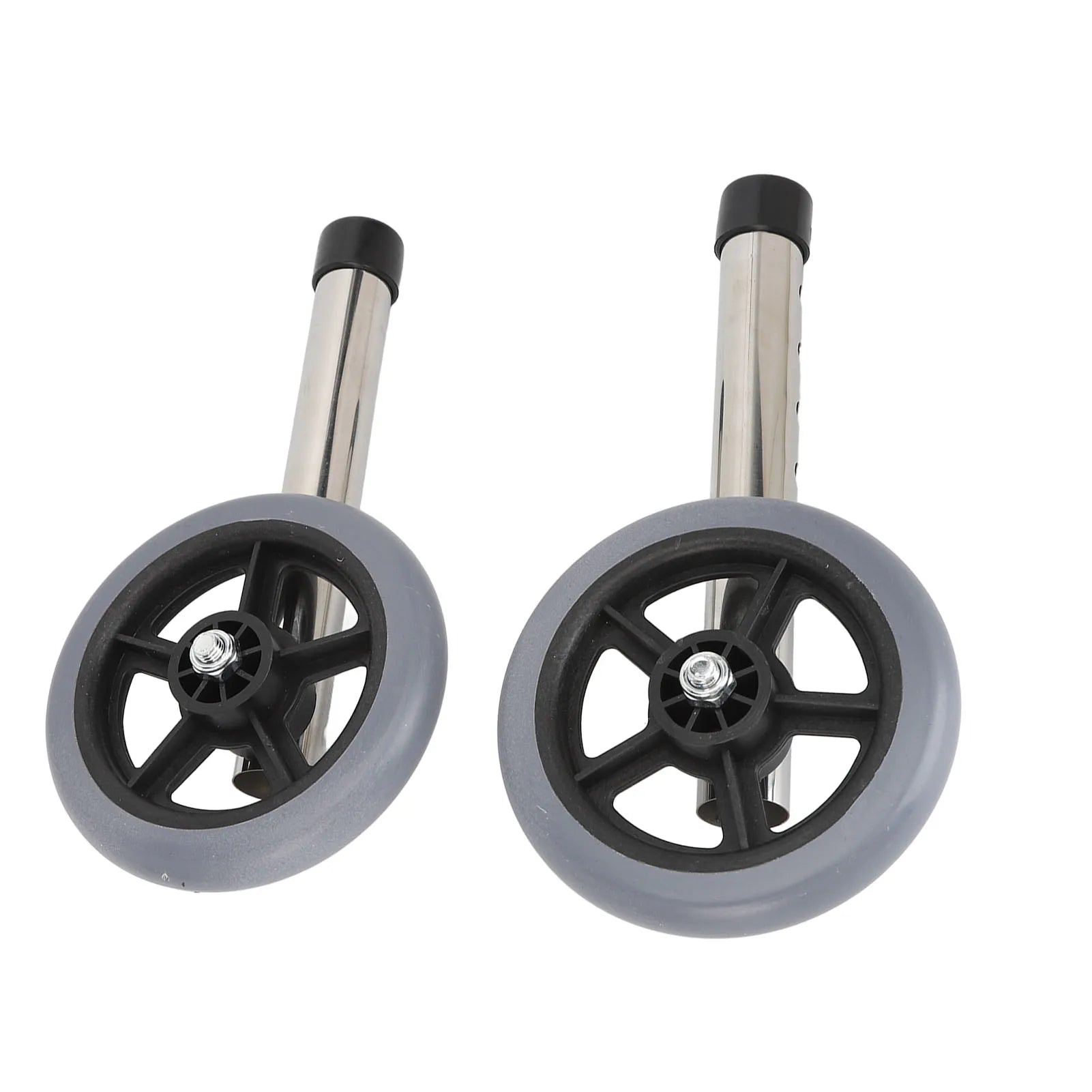 2pcs Walker Wheels Universal Walker Wheels Replacement 6 Adjustable Height Rollator Wheels Accessories for Seniors Walker Wheels