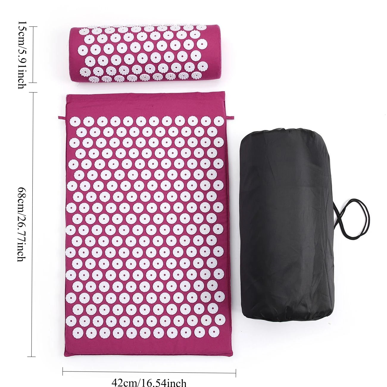 Set de Colchoneta y Almohada de Acupresión para Espalda y Cuello