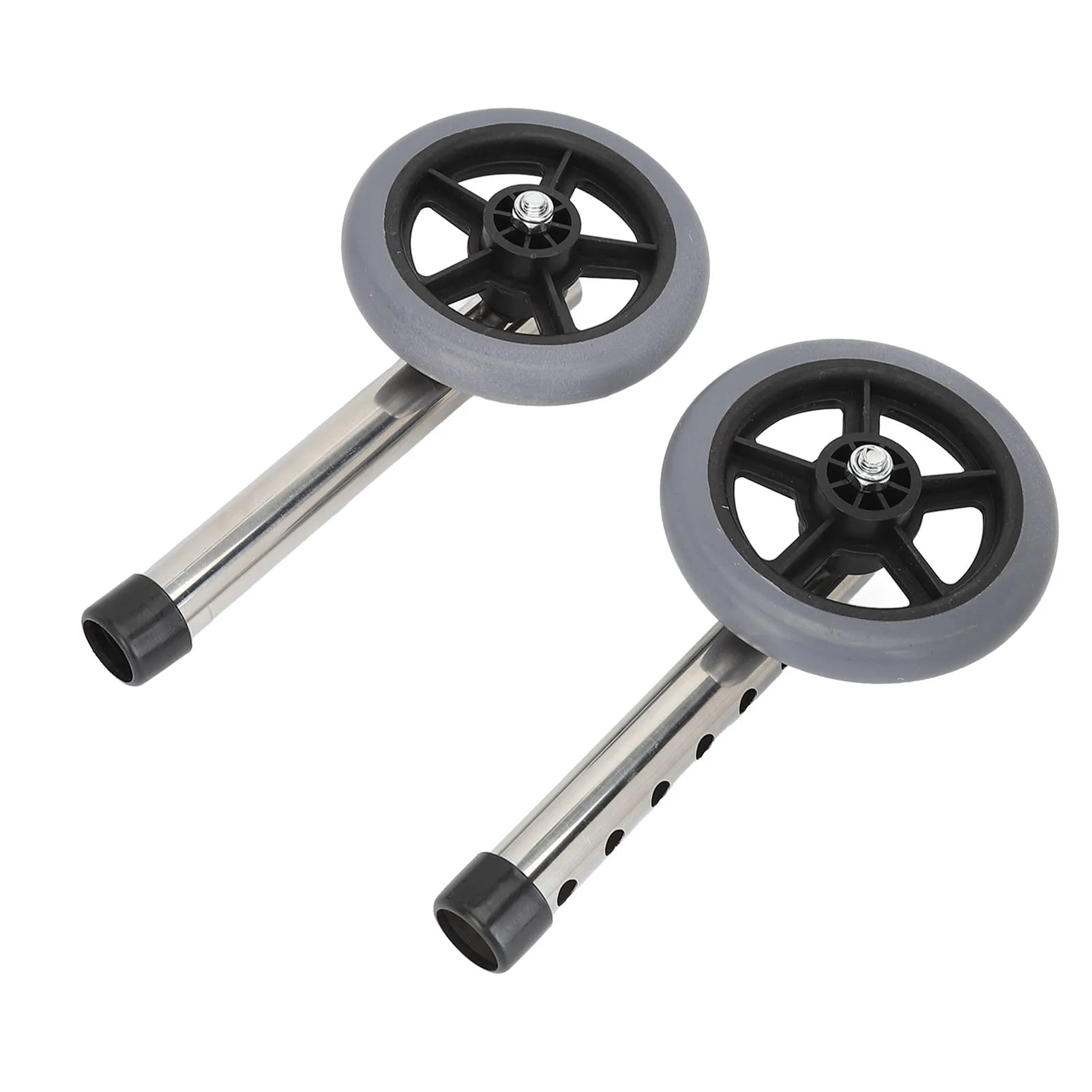 2pcs Walker Wheels Universal Walker Wheels Replacement 6 Adjustable Height Rollator Wheels Accessories for Seniors Walker Wheels