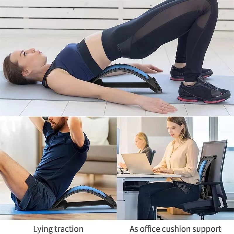 Estirador de Espalda para Masaje y Relajación Muscular, Soporte Lumbar