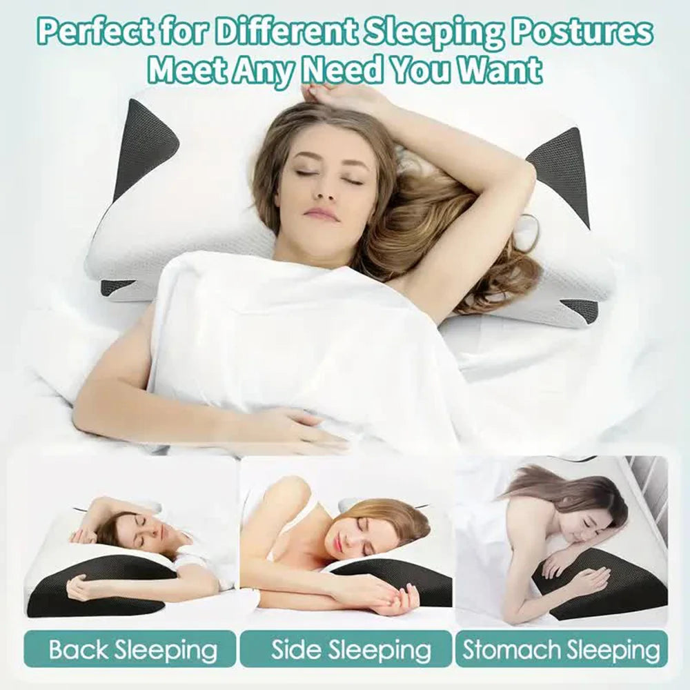 Almohada Cervical Mariposa de Espuma Viscoelástica de Memoria