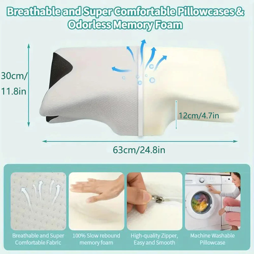 Almohada Cervical Mariposa de Espuma Viscoelástica de Memoria