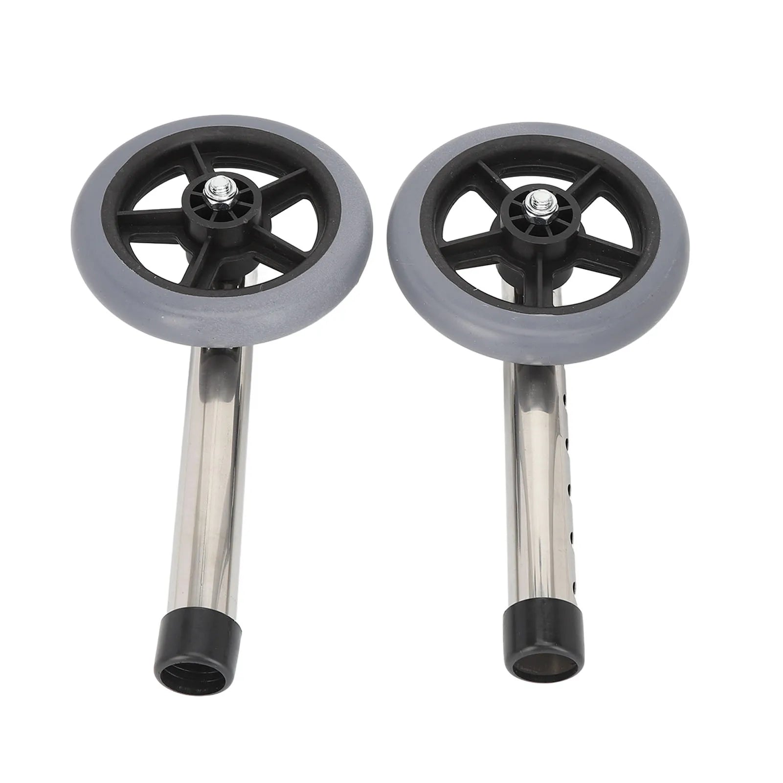 2pcs Walker Wheels Universal Walker Wheels Replacement 6 Adjustable Height Rollator Wheels Accessories for Seniors Walker Wheels