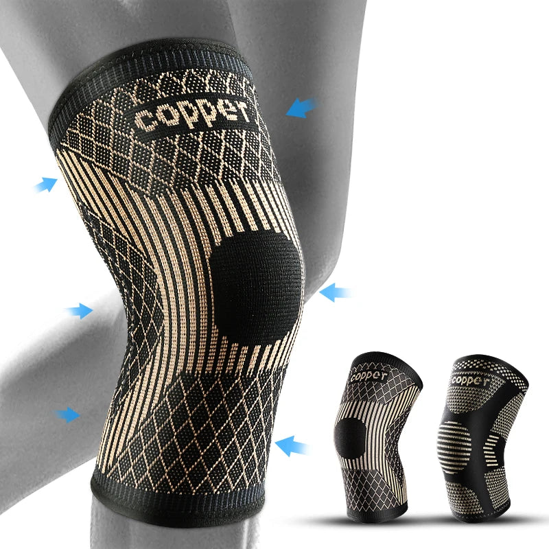Rodillera de Cobre para Artritis, Soporte de Compresión Deportiva