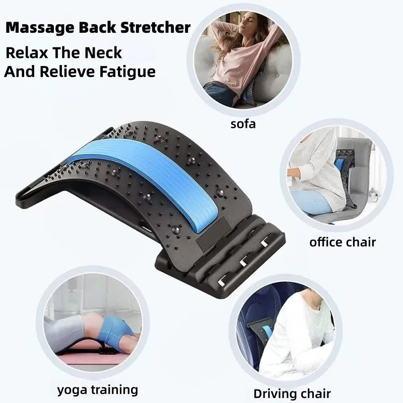 Estirador de Espalda para Masaje y Relajación Muscular, Soporte Lumbar