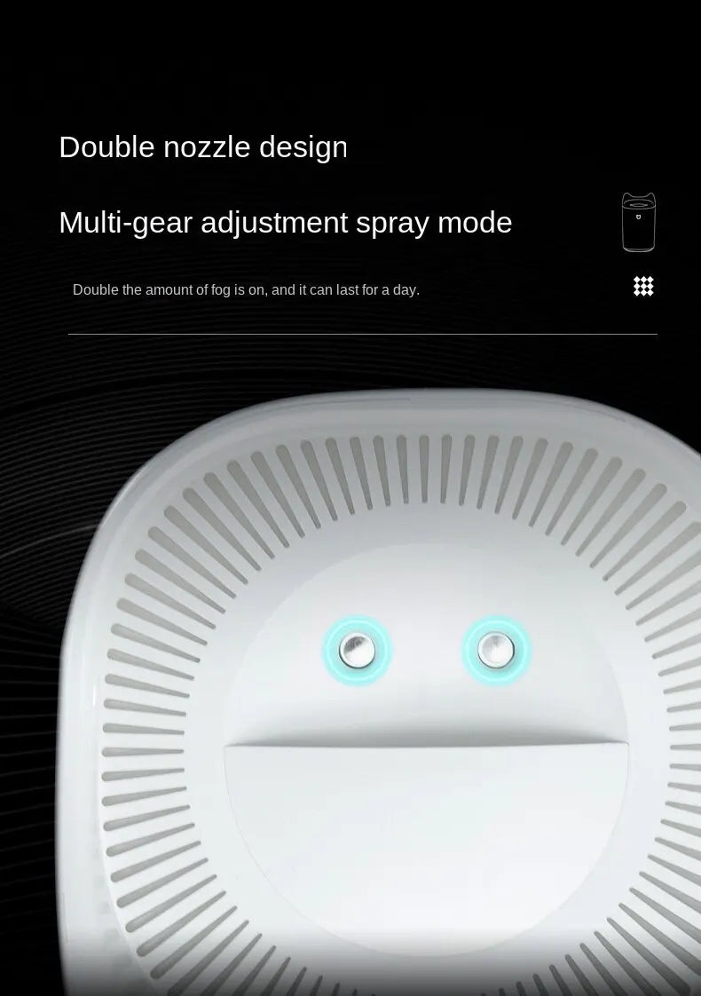 Humidificador de Doble Chorro 3000ml, Aroma y Vapor Frío