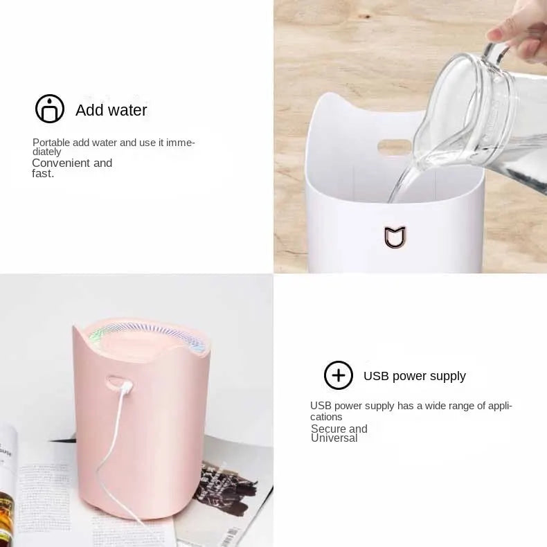 Humidificador de Doble Chorro 3000ml, Aroma y Vapor Frío