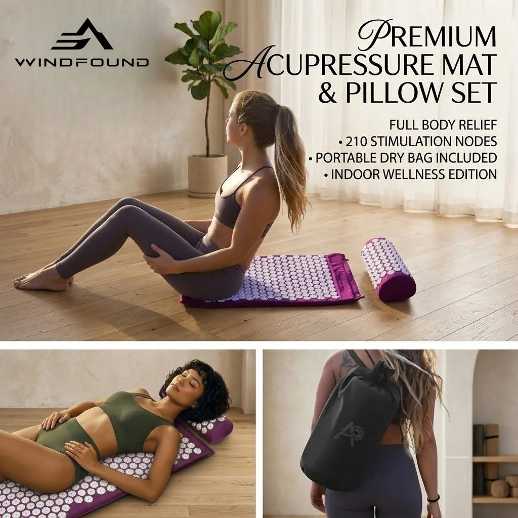 Set de Colchoneta y Almohada de Acupresión para Espalda y Cuello