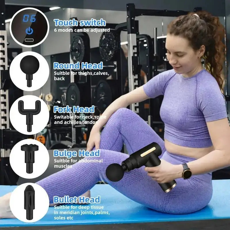Mini Pistola de Masaje Portátil, Percusión Profunda para Cuerpo