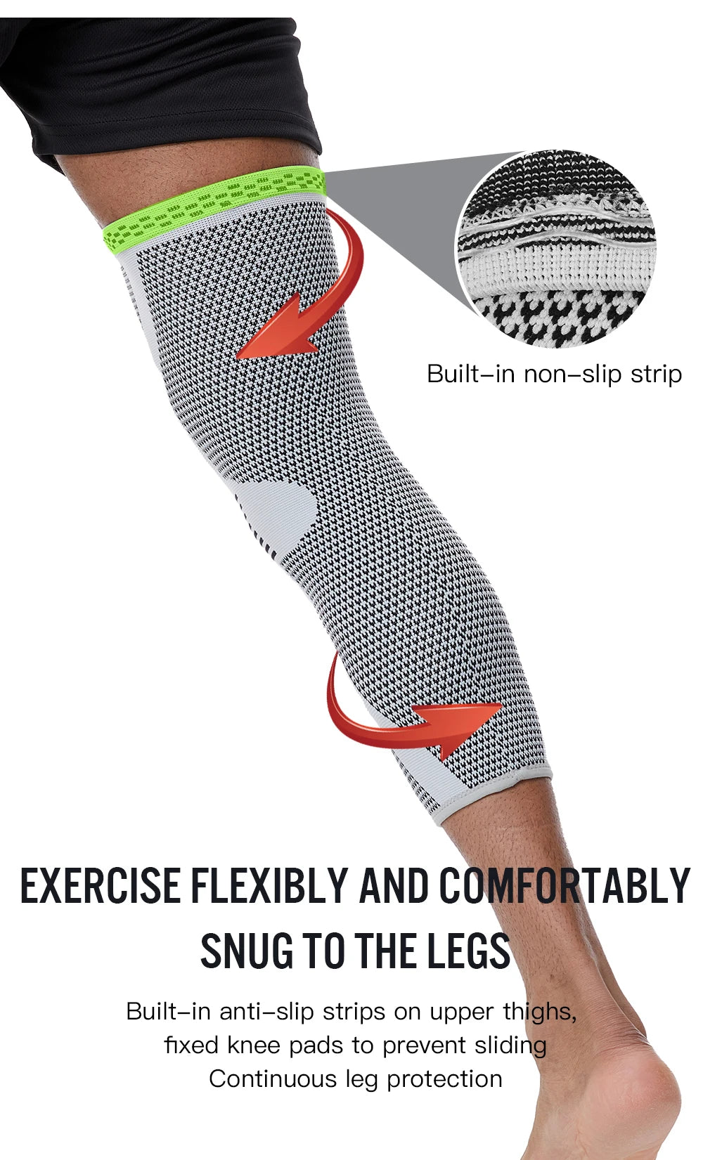 Rodillera de Compresión para Dolor de Rodilla, Meniscos y Artritis (Talla Gris)