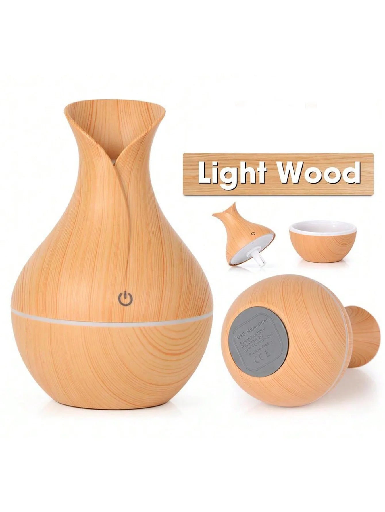 Mini Humidificador USB 200ml con Luz de Colores