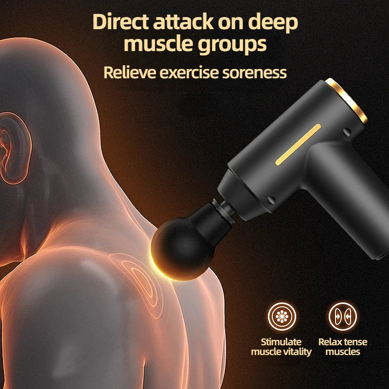 Mini Pistola de Masaje Portátil por Vibración, Alivio Muscular Profundo
