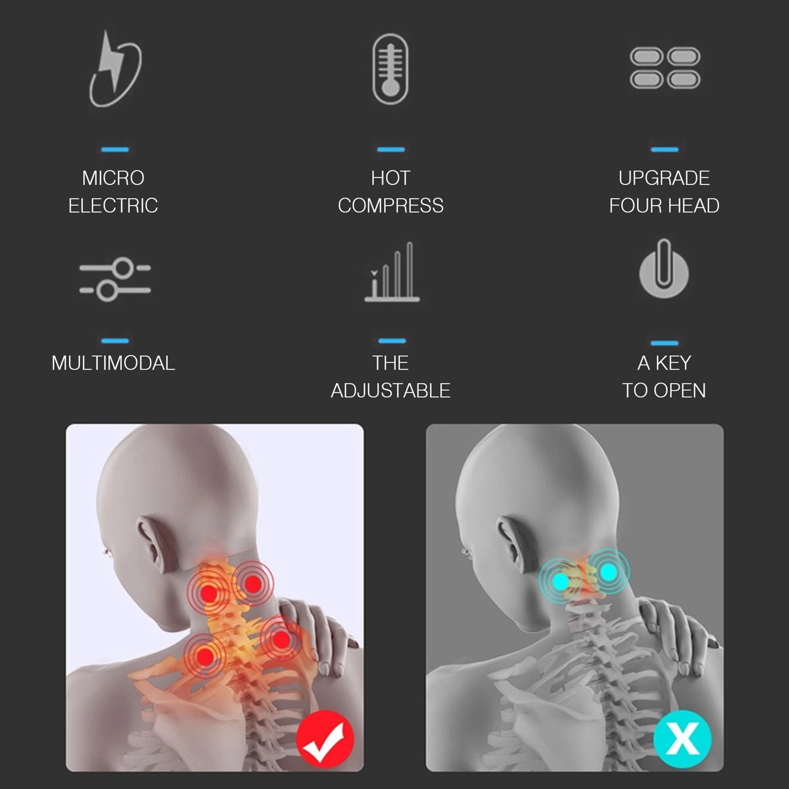 Neck Massage Machine 4 Head And Neck Protection Heating Machines