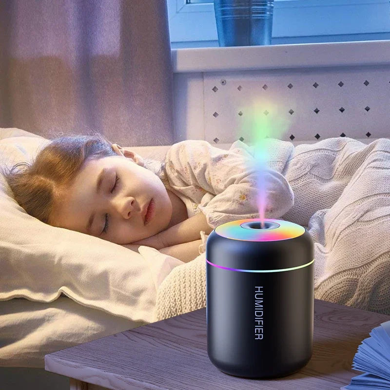 Mini Humidificador USB 180ml con Luz de Colores