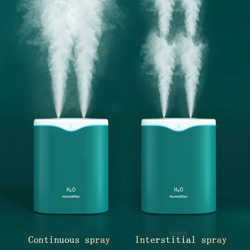 Humidificador USB 2000ml de Gran Capacidad con Doble Boquilla