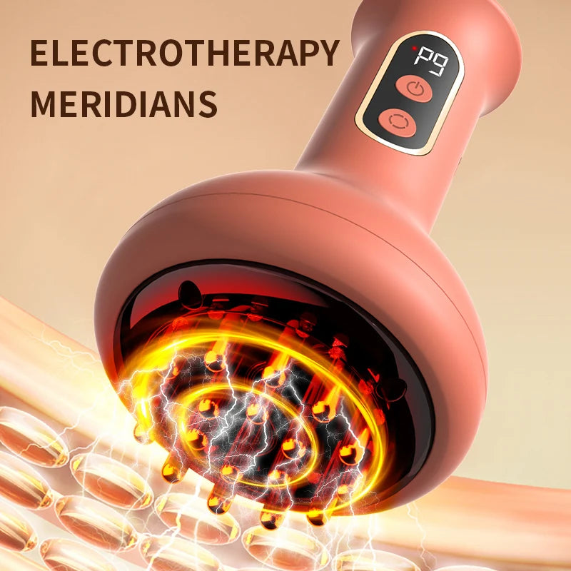 Masajeador Abdominal USB Recargable, Compresa Caliente y Guasha, Brazos y Piernas