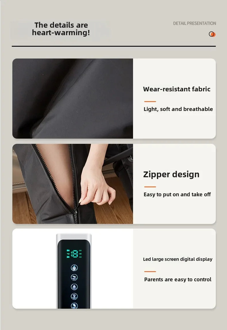 Jinkairui Electric Air Pressure Leg Massager Kneading Squeeze Deep Relaxation Calf Foot with Remote Control