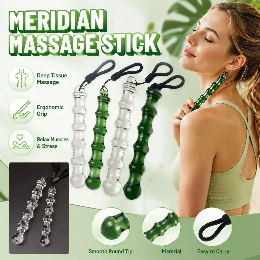 Bastón Masajeador de Meridianos, Alivio Muscular para Hombros, Cuello y Cadera