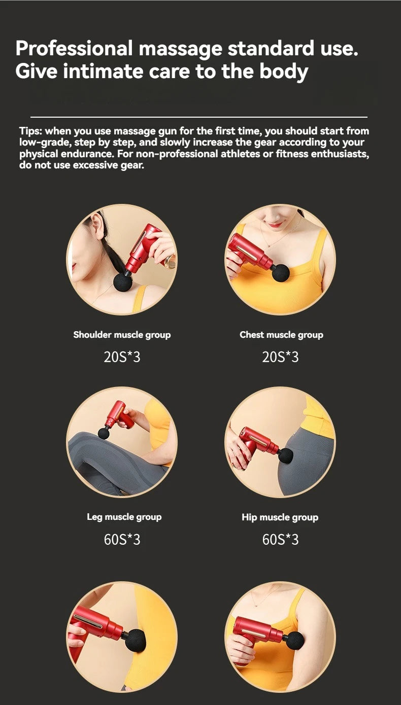 Mini Pistola de Masaje Portátil, Percusión Profunda para Cuerpo