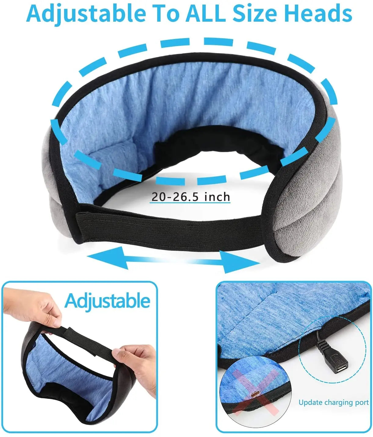 Antifaz 3D Bluetooth para Dormir