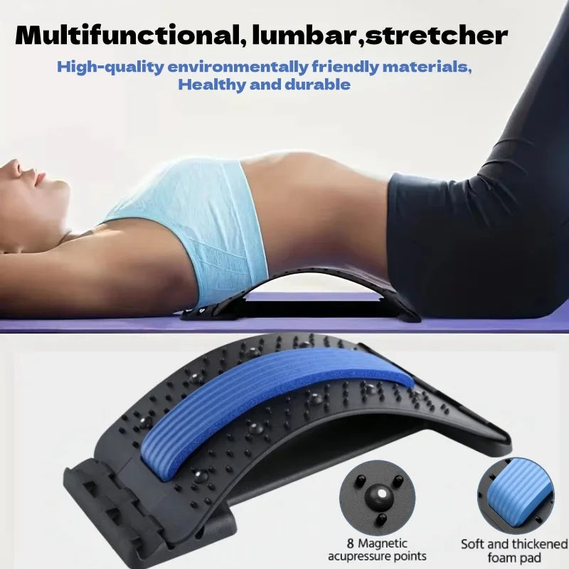 Estirador de Espalda para Masaje y Relajación Muscular, Soporte Lumbar