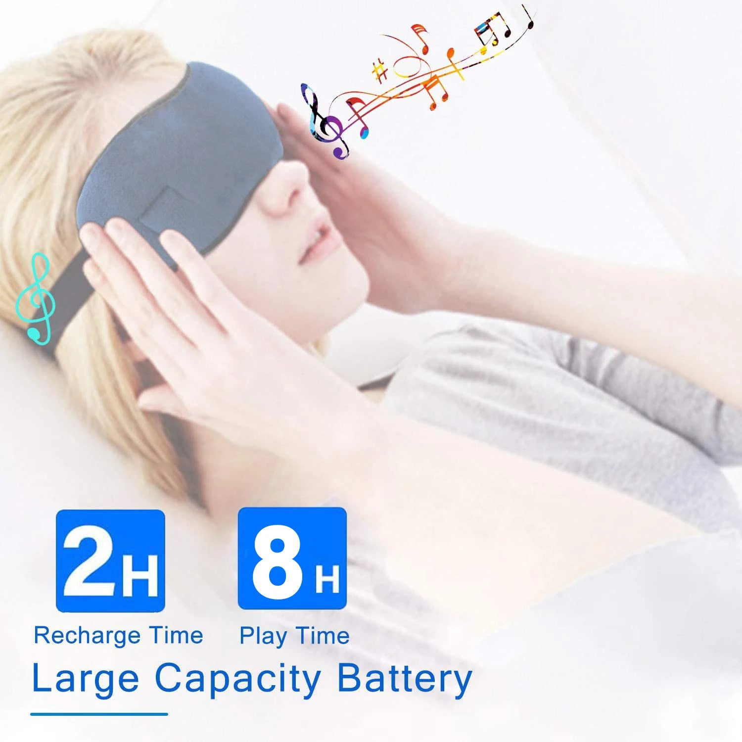 Antifaz 3D Bluetooth para Dormir