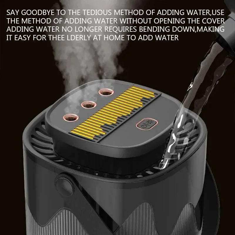 Humidificador Portátil 3L con Triple Boquilla, Carga USB