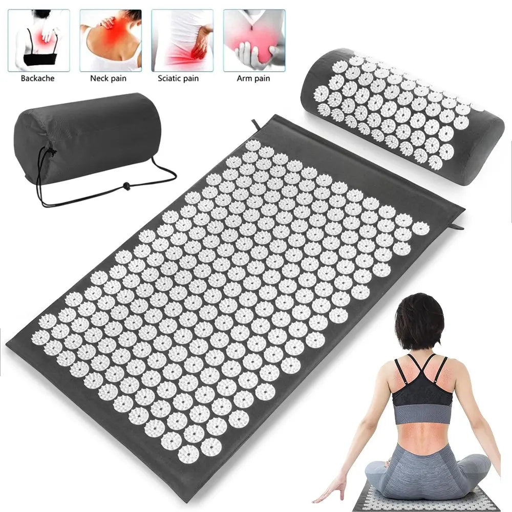 Colchoneta de Acupresión para Yoga y Masaje, Alivio de Dolor y Estrés