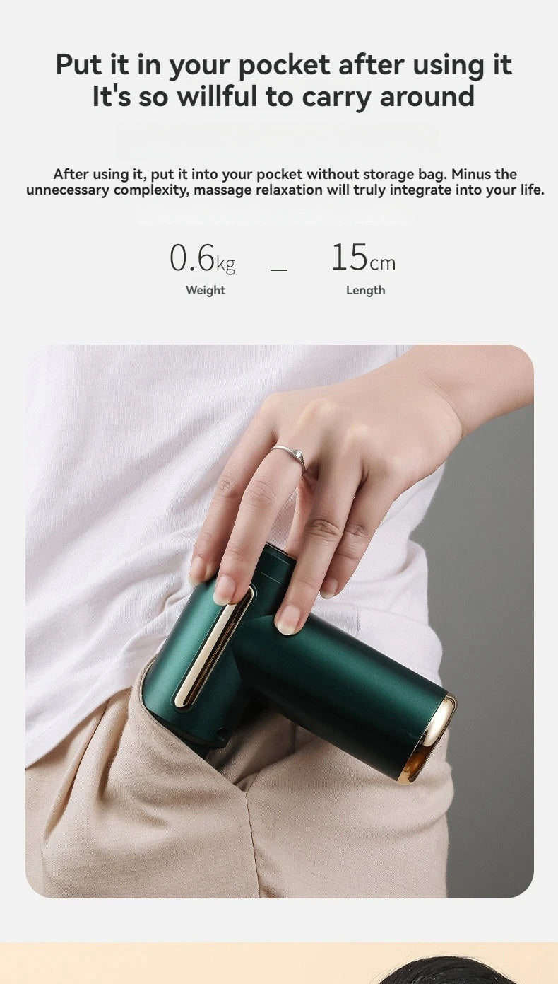Mini Pistola de Masaje Portátil, Percusión Profunda para Cuerpo