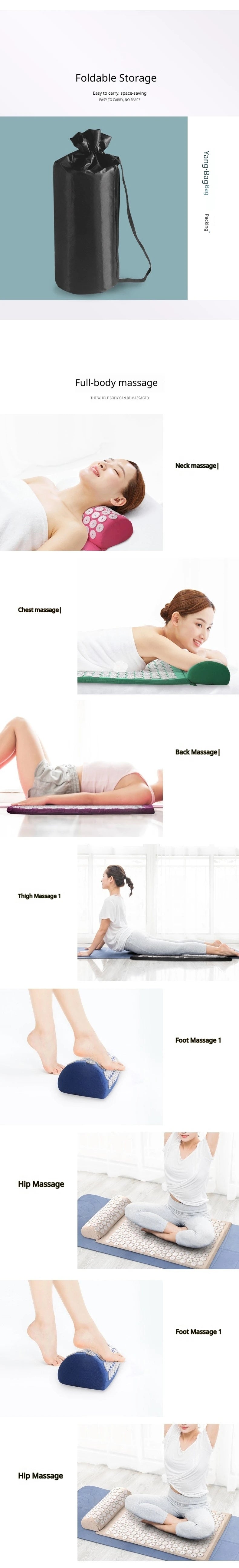Set de Colchoneta y Almohada de Acupresión para Espalda y Cuello