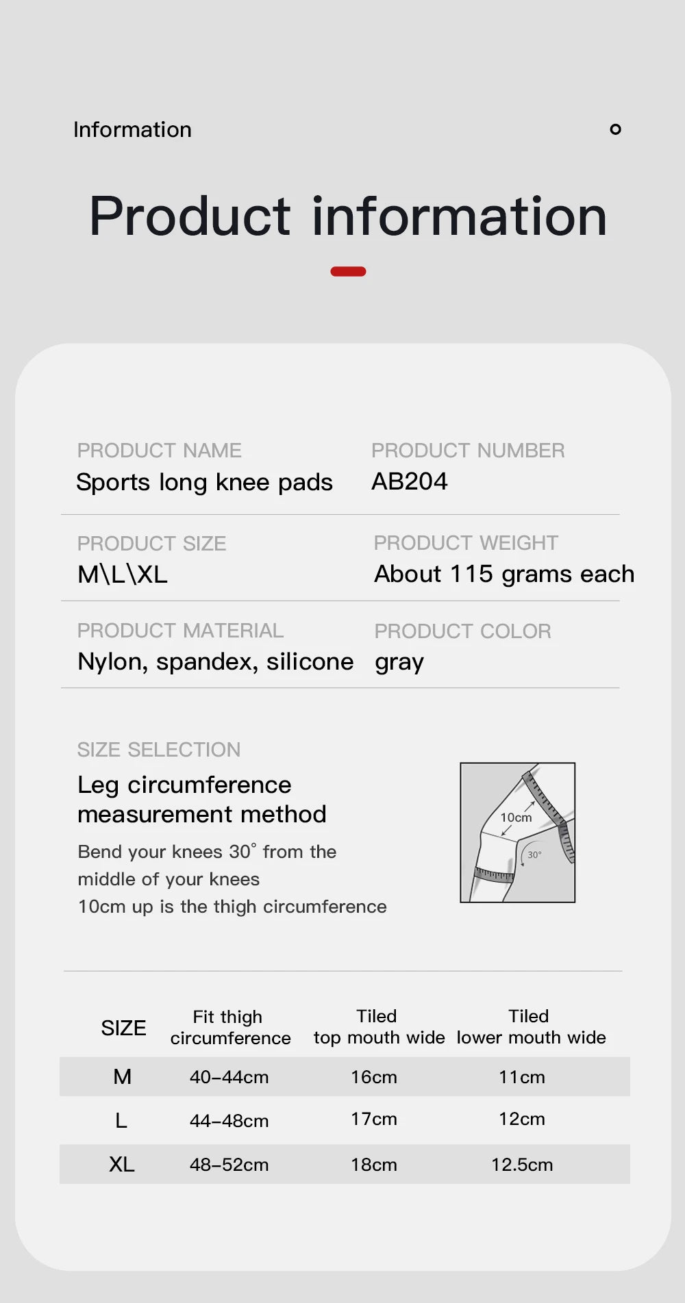Rodillera de Compresión para Dolor de Rodilla, Meniscos y Artritis (Talla Gris)