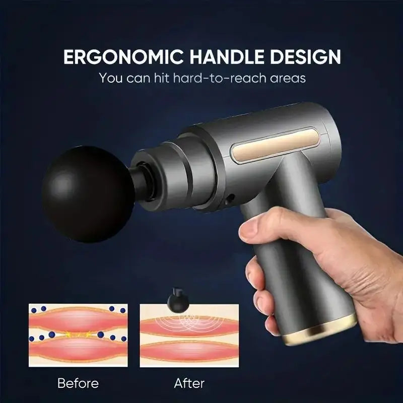 Mini Pistola de Masaje Portátil, Percusión Profunda para Cuerpo