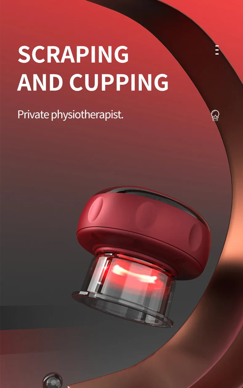 Masajeador de Ventosas Eléctrico 12 Velocidades, Terapia de Cupping y Guasha