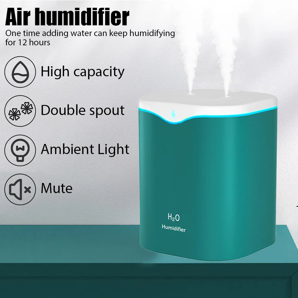 Humidificador de Doble Boquilla 2L de Gran Capacidad
