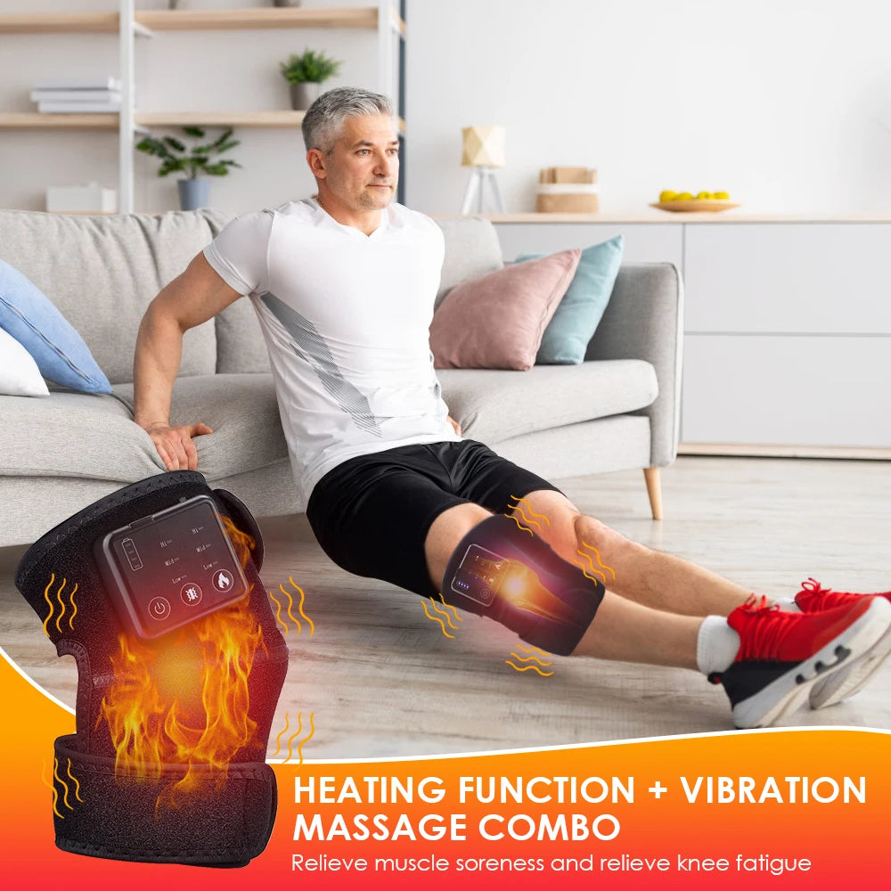 Masajeador de Rodilla con Calor e Infrarrojo Lejano, Soporte Articular